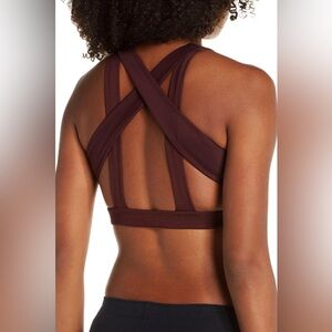NIKE 2-Piece Burgundy Crush Indy Dri-Fit Sports Bra and High Rise 7/8 Leggings